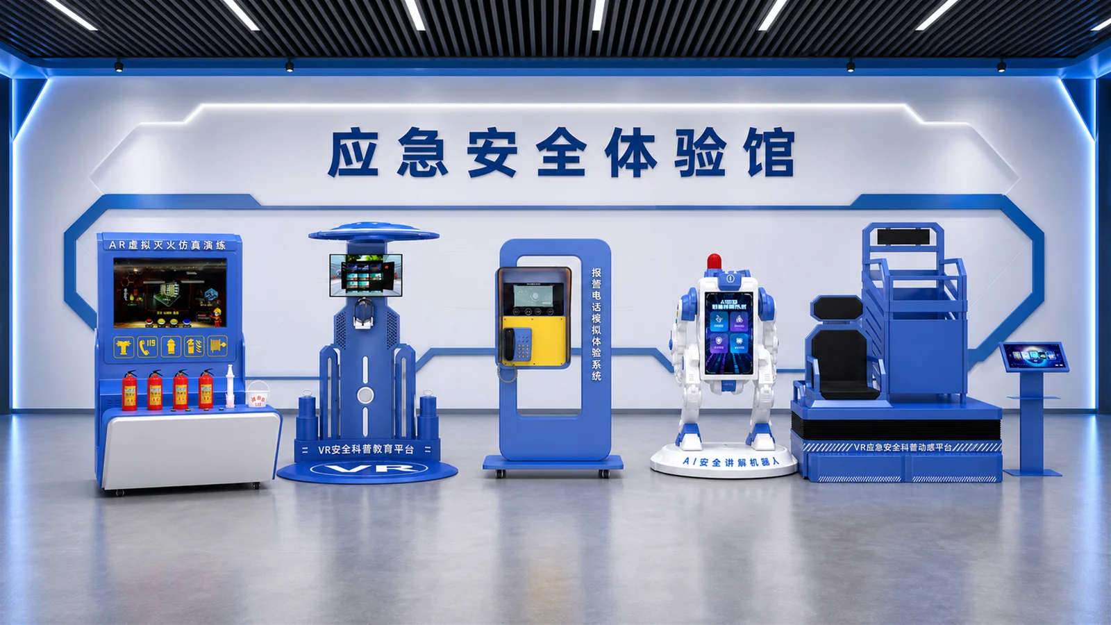 应急安全体验馆整体解决方案展示图